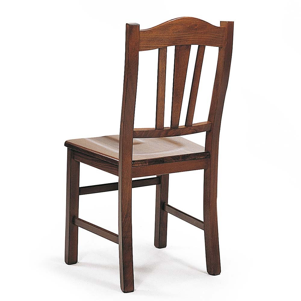 La Seggiola Castellana set 2 sedie in legno tinto noce