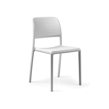 la seggiola sedia senza braccioli bianca