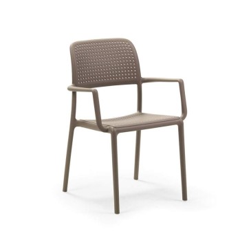 La Seggiola Boreale set of 4 chairs with or without armrests made of polypropylene in various finishes