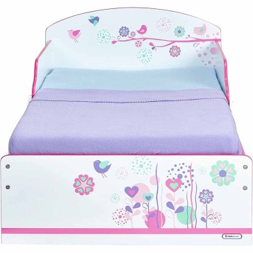 Cama individual con mariposas de colores para el dormitorio de tu hija