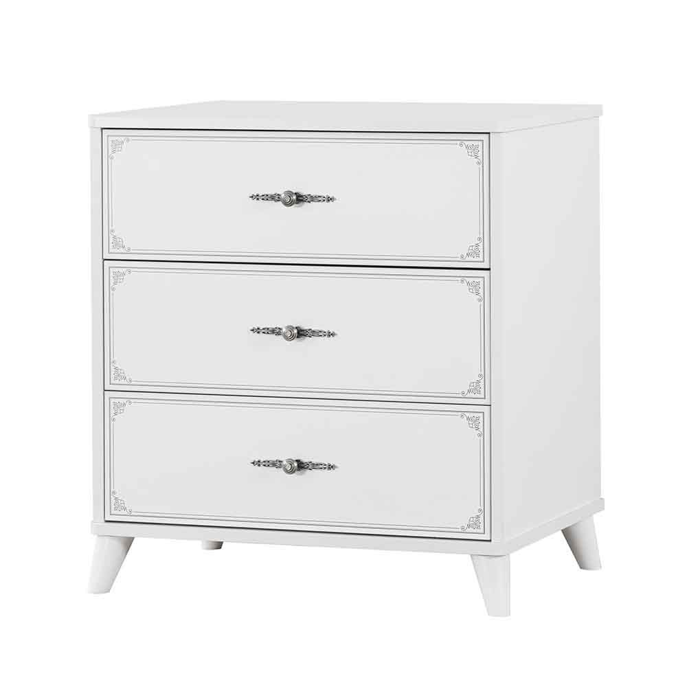 Perla chest of drawers with three drawers to better order the bedroom