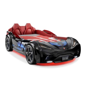 Cama de carro esportivo GTE com luzes e efeitos sonoros