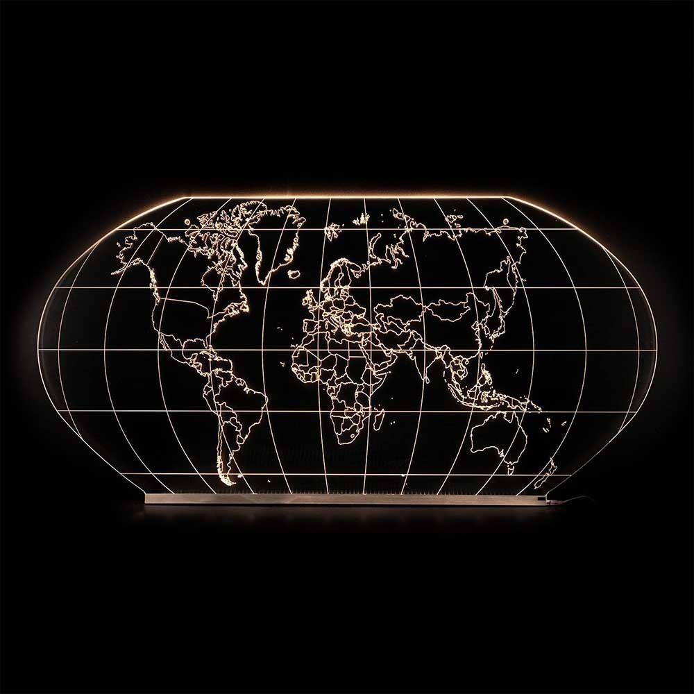 Vesta Wall World wandlamp in de vorm van een wereldkaart | kasa-store