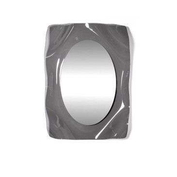 Espelho drapeado Iplex Design com moldura de plexiglass drapeada à mão