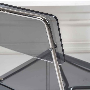 Iplex Design Numana sett med to stoler i plexiglass og metall | kasa-store