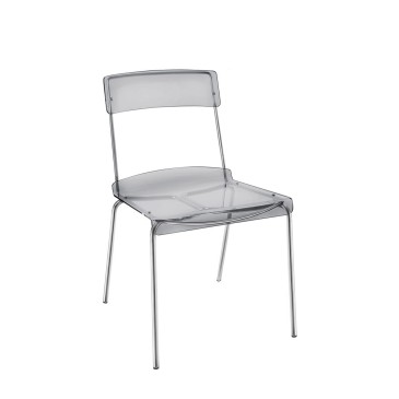 Iplex Design Numana set of 2 chairs 100% plexiglass structure available transparent and smoked