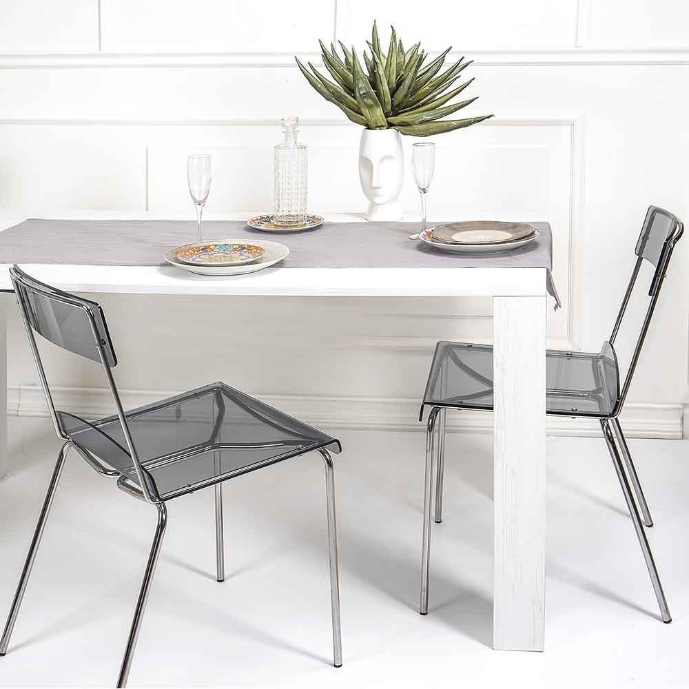 Iplex Design Numana sæt af to stole i plexiglas og metal | kasa-store