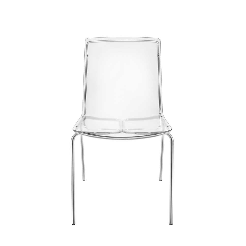 Iplex Design Milano Set bestehend aus zwei Stühlen aus Plexiglas und Metall | kasa-store