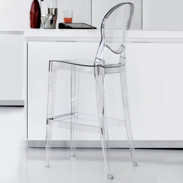 La Seggiola Ink Stool 65-74 polycarbonate stools available in two sizes