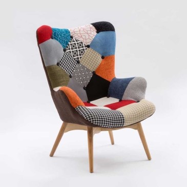 Sweet Home patchwork armchair by La Seggiola | kasa-store