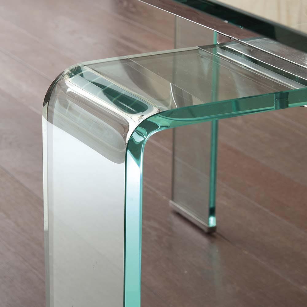 Mini Glass extendable designer glass table | kasa-store