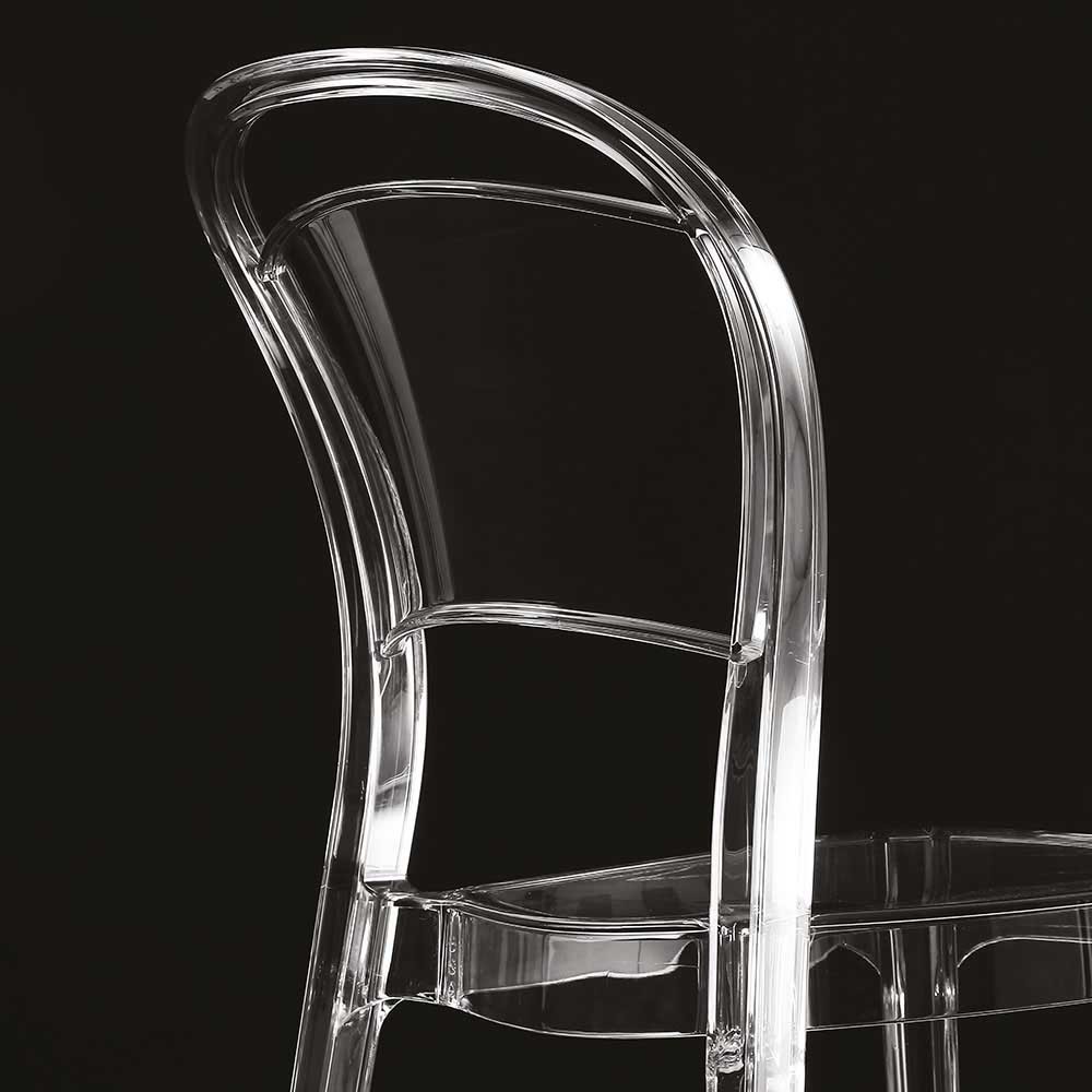 La Seggiola Voilà transparent chair for living room and kitchen | kasa-store