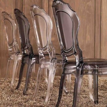 La Seggiola Regina gennemsigtig stol med retro design | kasa-store