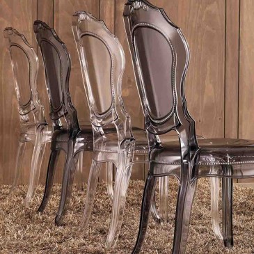 La Seggiola Regina transparante stoel met retro design | kasa-store