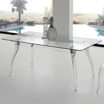 Σταθερό διαφανές τραπέζι Regina by La Seggiola | kasa-store