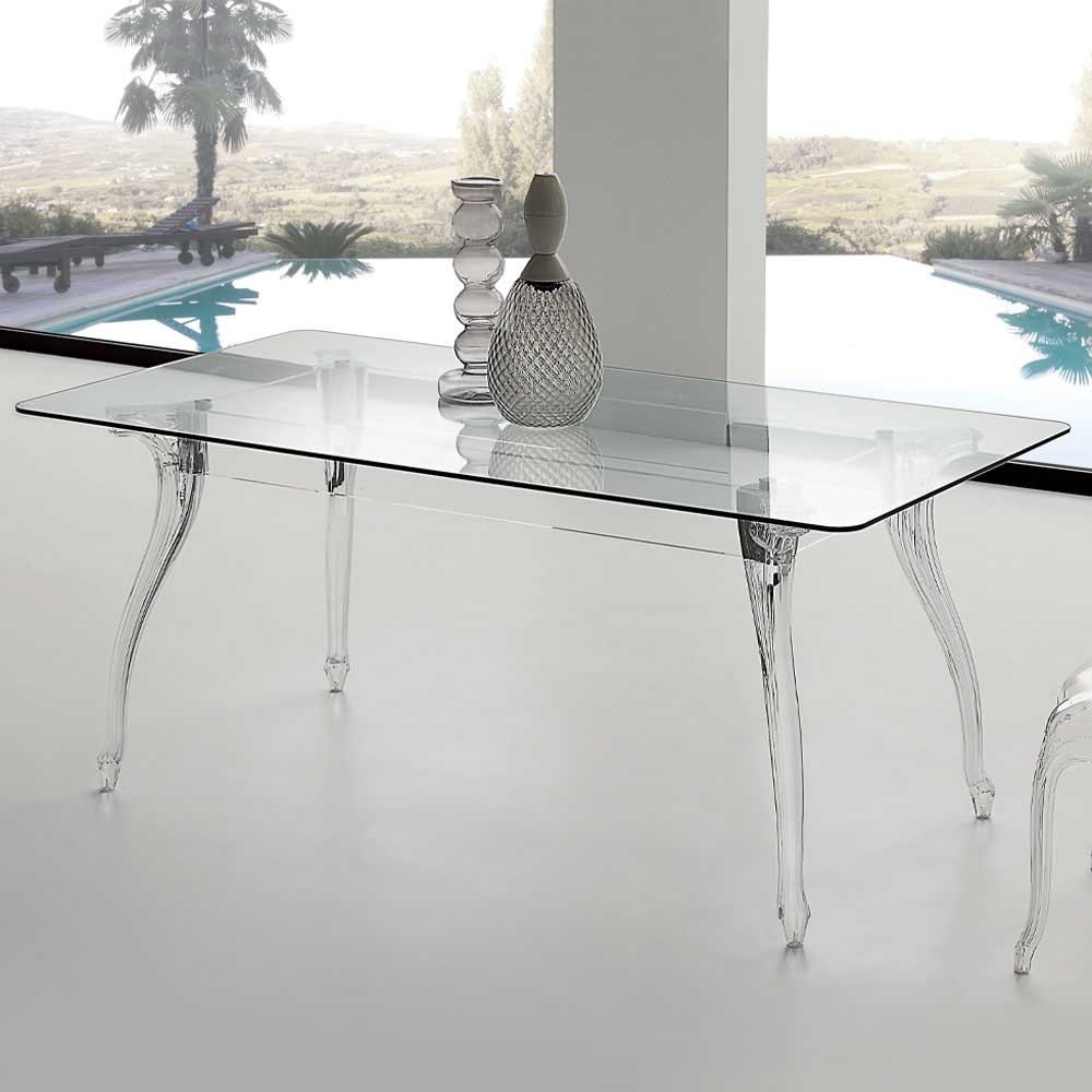 Fester transparenter Tisch Regina von La Seggiola | kasa-store