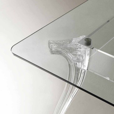 Σταθερό διαφανές τραπέζι Regina by La Seggiola | kasa-store