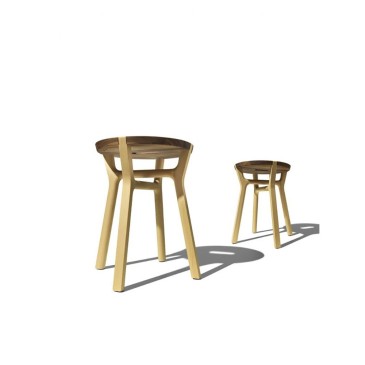 Internoitaliano Affi low wooden stool | kasa-store