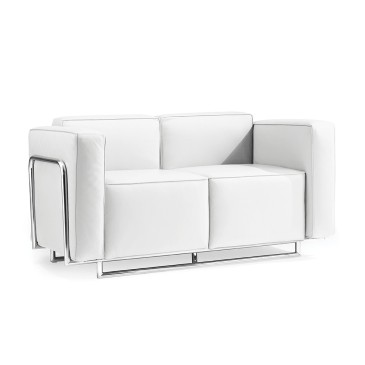 Sofá de design executivo La Seggiola adequado para sala de estar ou escritório