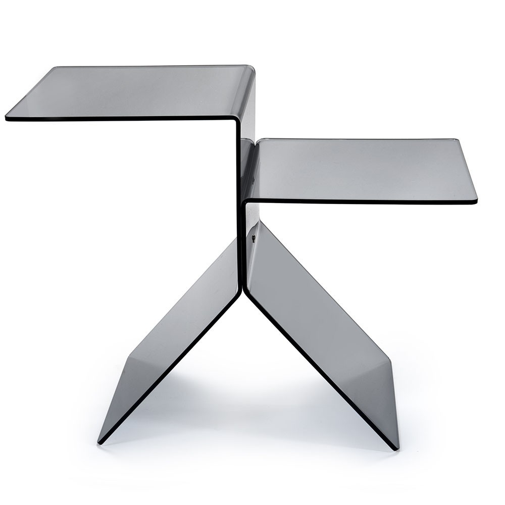 Iplex design bangles tavolino trasparente fumè