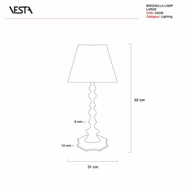 Brighella pleksilasinen pöytävalaisin Vesta | kasa-store