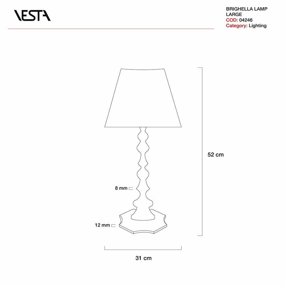 Επιτραπέζιο φωτιστικό από πλεξιγκλάς Brighella της Vesta | kasa-store