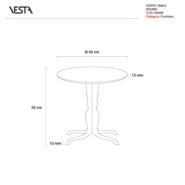 Mesita redonda de plexiglás de Vesta | kasa-store
