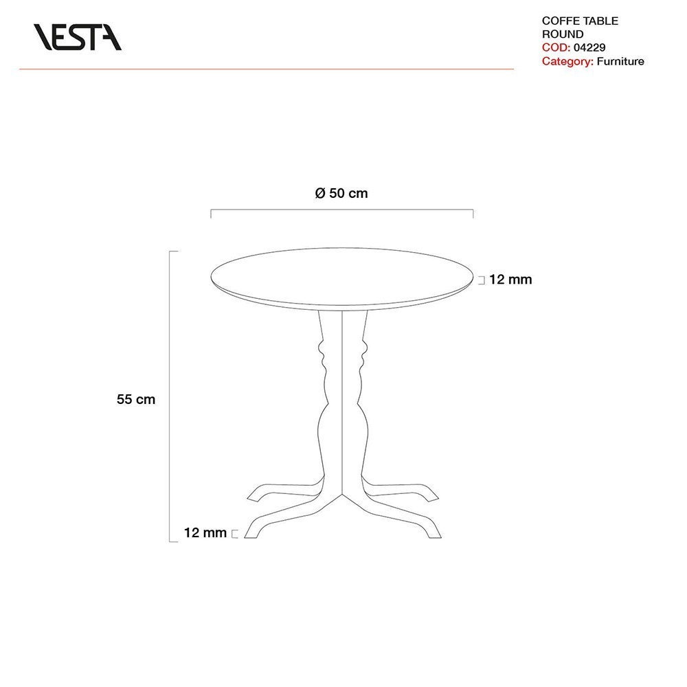 Table basse ronde en plexiglas de Vesta | kasa-store