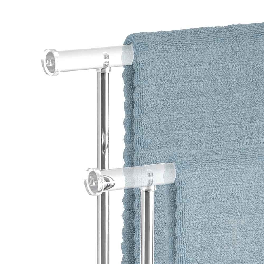 Steel and acrylic towel rack by Tomausucci