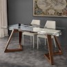 La Seggiola Gaudì extendable table with glass top available in two sizes