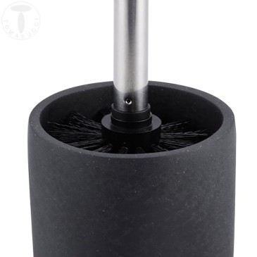 Tomasucci Sandy toilet brush in anthracite colored polyresin