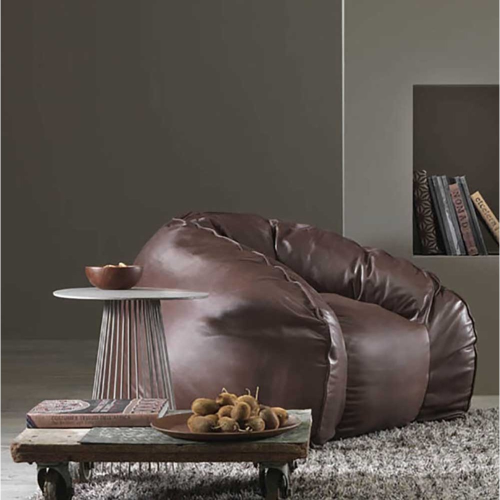 MyHome Hug upholstered armchair covered in leather | kasa-store