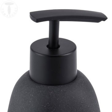 Dispenser porta sapone liquido Sandy di Tomasucci in poliresina colore antracite opaco