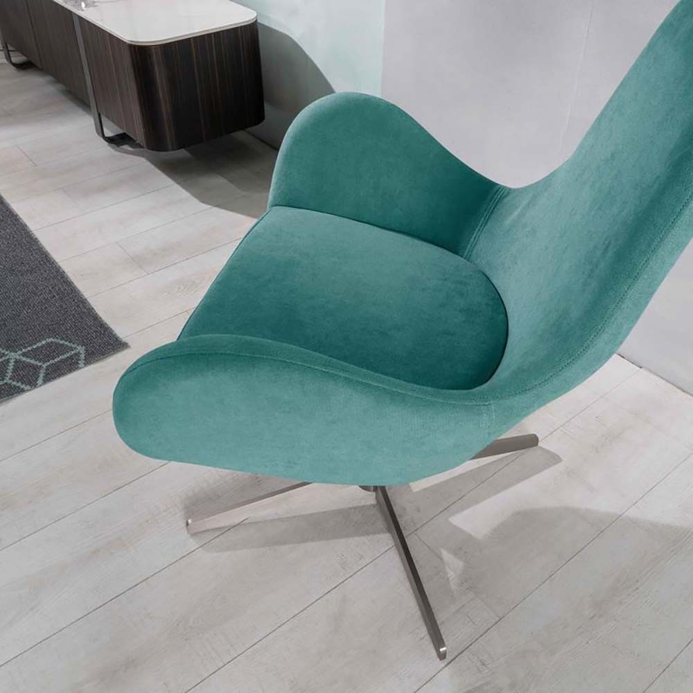Olga Stones swivel armchair of high design