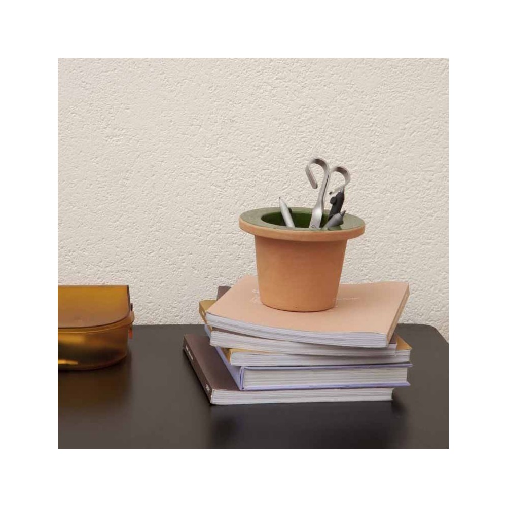 Internoitaliano Pofi vase holder in terracotta and ceramic | kasa-store