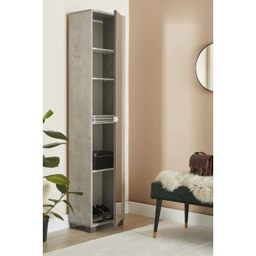 Quadrante bathroom cabinet with 4 adjustable shelves available with or without mirror
