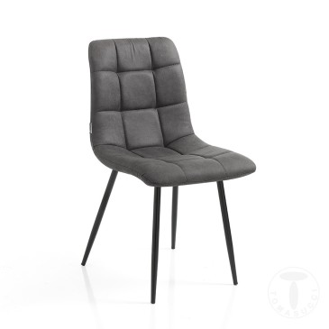 Cadeira Tomasucci Toffee forrada em tecido aveludado | kasa-store