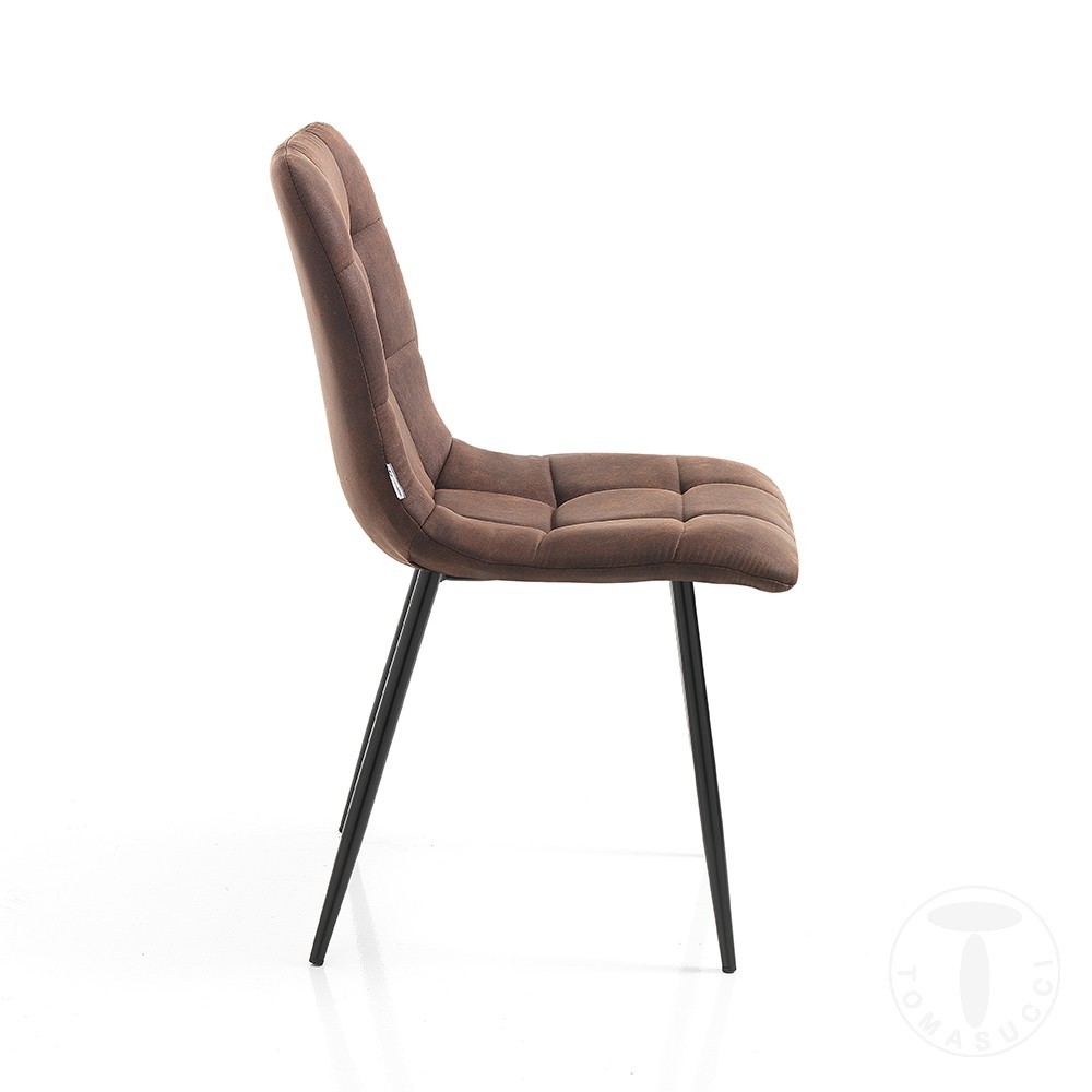 Tomasucci Toffee chair covered in velvet-like fabric | kasa-store