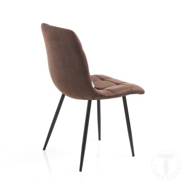 Cadeira Tomasucci Toffee forrada em tecido aveludado | kasa-store