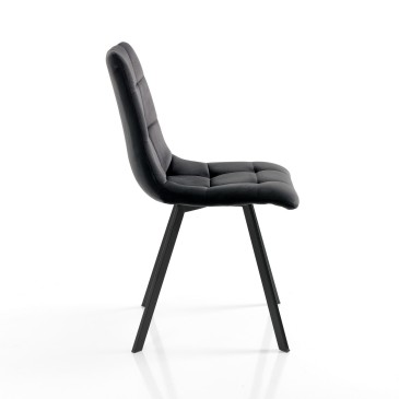 Καρέκλα Toffee Tomasucci με επένδυση από ύφασμα που μοιάζει με βελούδο | kasa-store