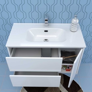 Suspended bathroom cabinet Otello essential design | kasa-store