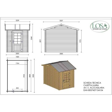 Ilaria di Losa wooden house in dried fir | kasa-store