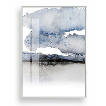 Quadro Watercolor sea di Tomasucci stampa su cartoncino con cornice in pvc bianco opaco