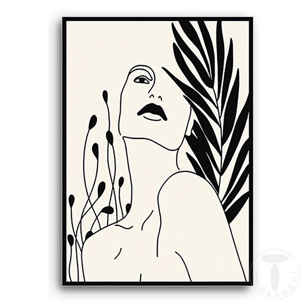 Composizione di quadri "Woman" di Tomasucci stampa su cartoncino con cornice in pvc