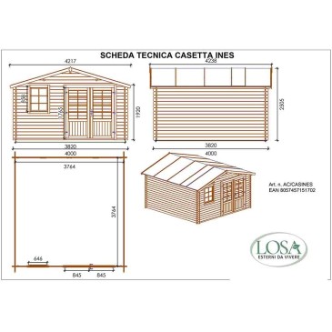 Ines wooden house of Losa Legnami | kasa-store