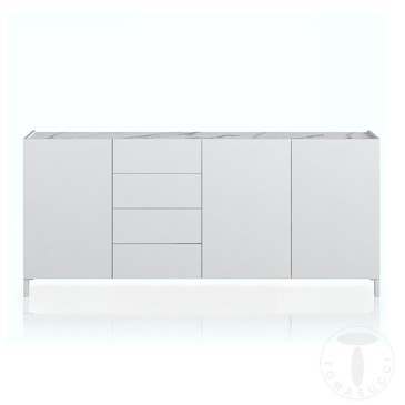 Tomasucci Eddy large sideboard with calacatta marble finish top
