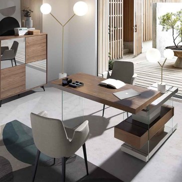 Moderni ja tyylikäs puinen työpöytä Angel Cerdà | kasa-store