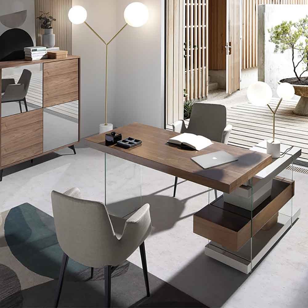 Modern en elegant houten bureau van Angel Cerdà | kasa-store