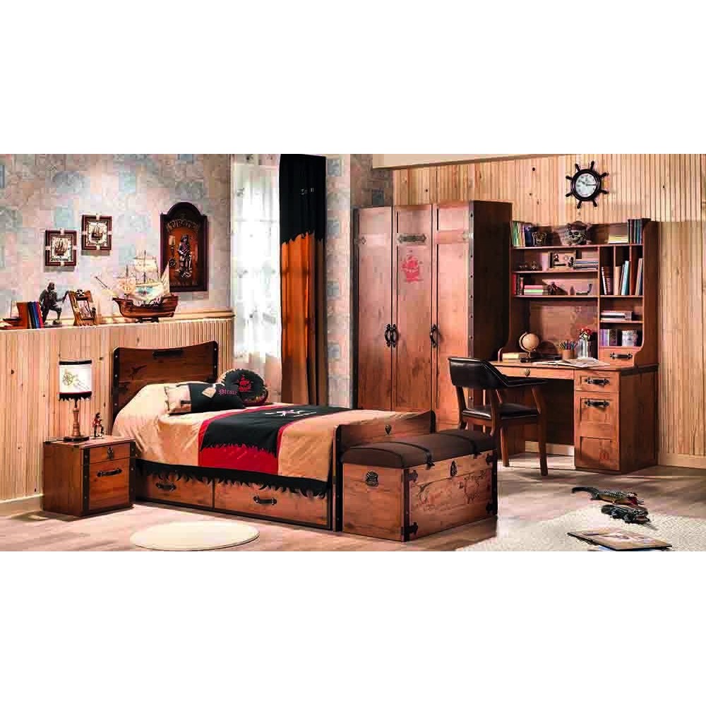Cilek cameretta Pirata completa letto, armadio, comodino, scrivania, portagiochi e sedia
