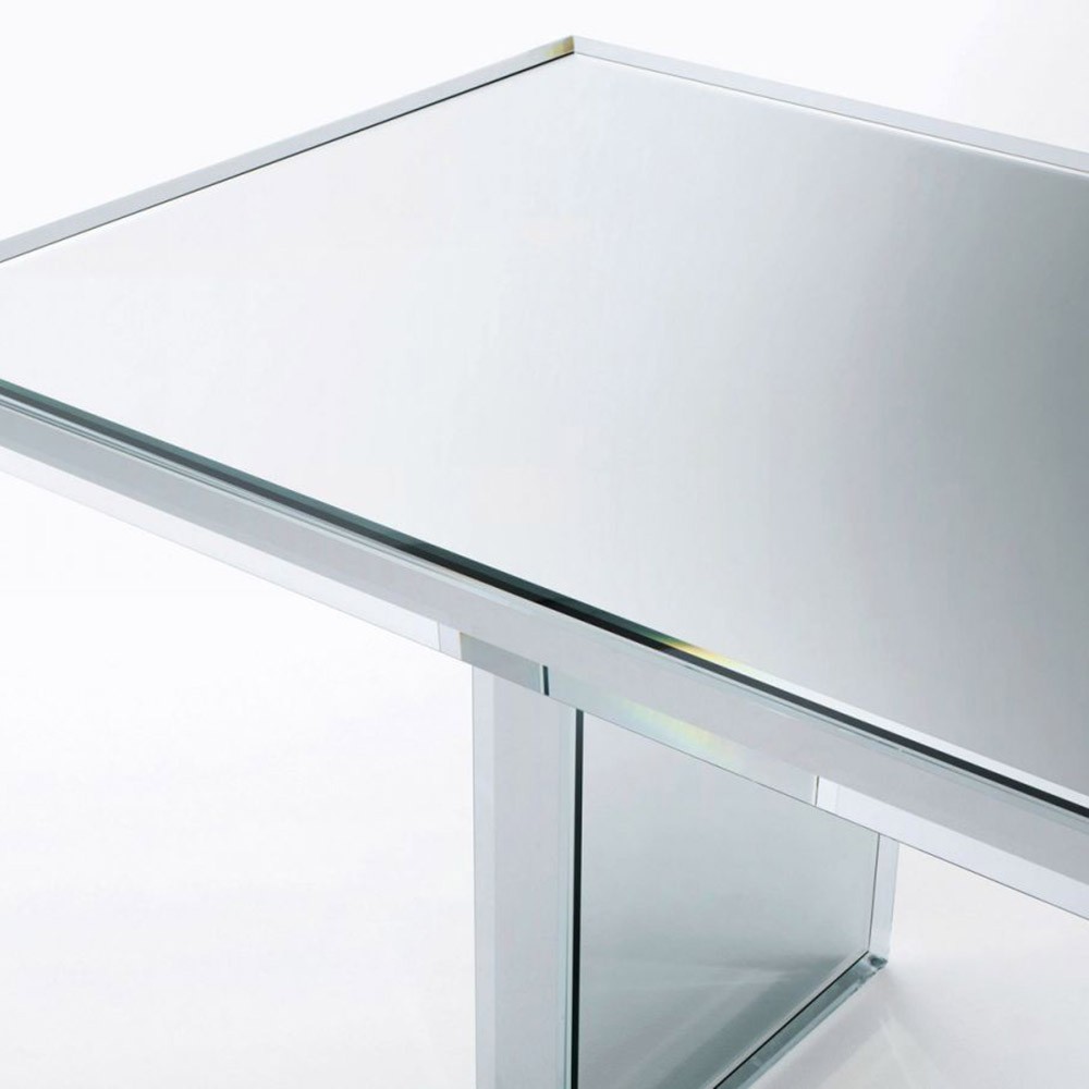 Glas Italia Prism fixed table in crystal | kasa-store